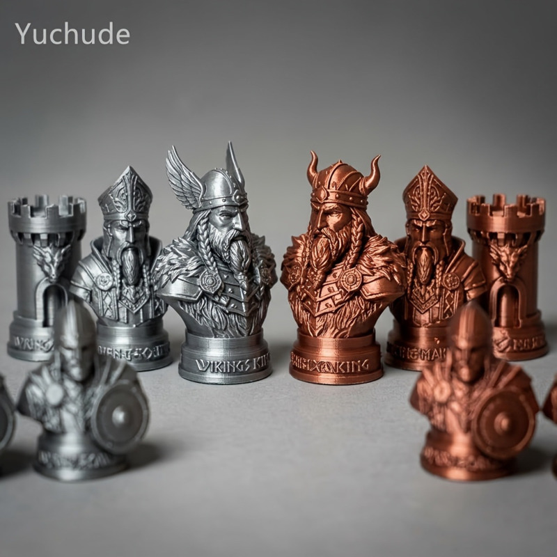 Board Game Vikings - Viking Chess Pieces 3D Printed, Chessmen