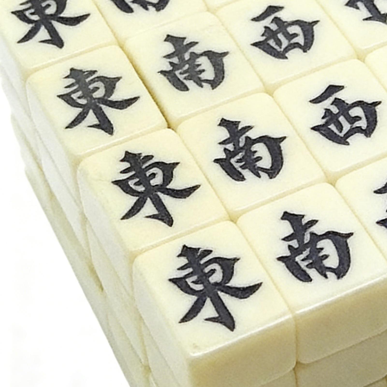 Board Game Mahjong - Chinese Mahjong Game Set 144 White