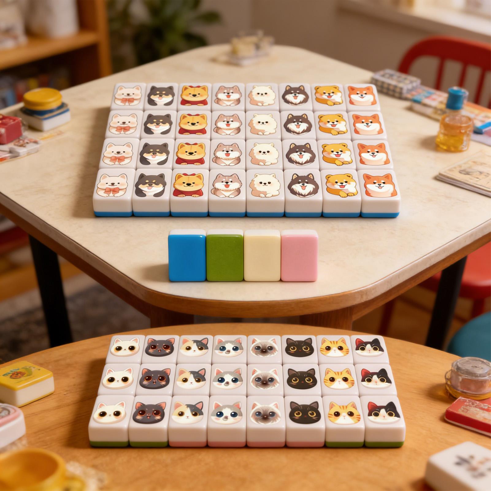 Board Game Mahjong - 65Pcs mini Mahjong Board Games Set