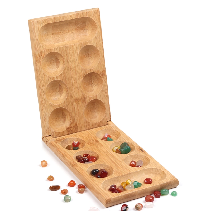 Board Game Template - Mancala Board Game with Colorful Stones