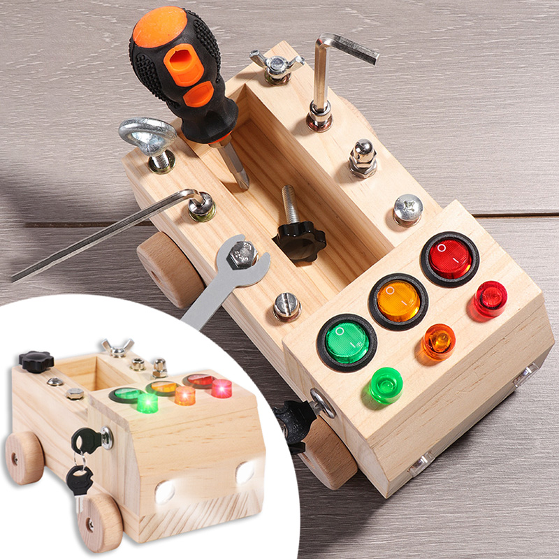 Board Game Organization - Wooden Montessori Busy Board Sensory Toys