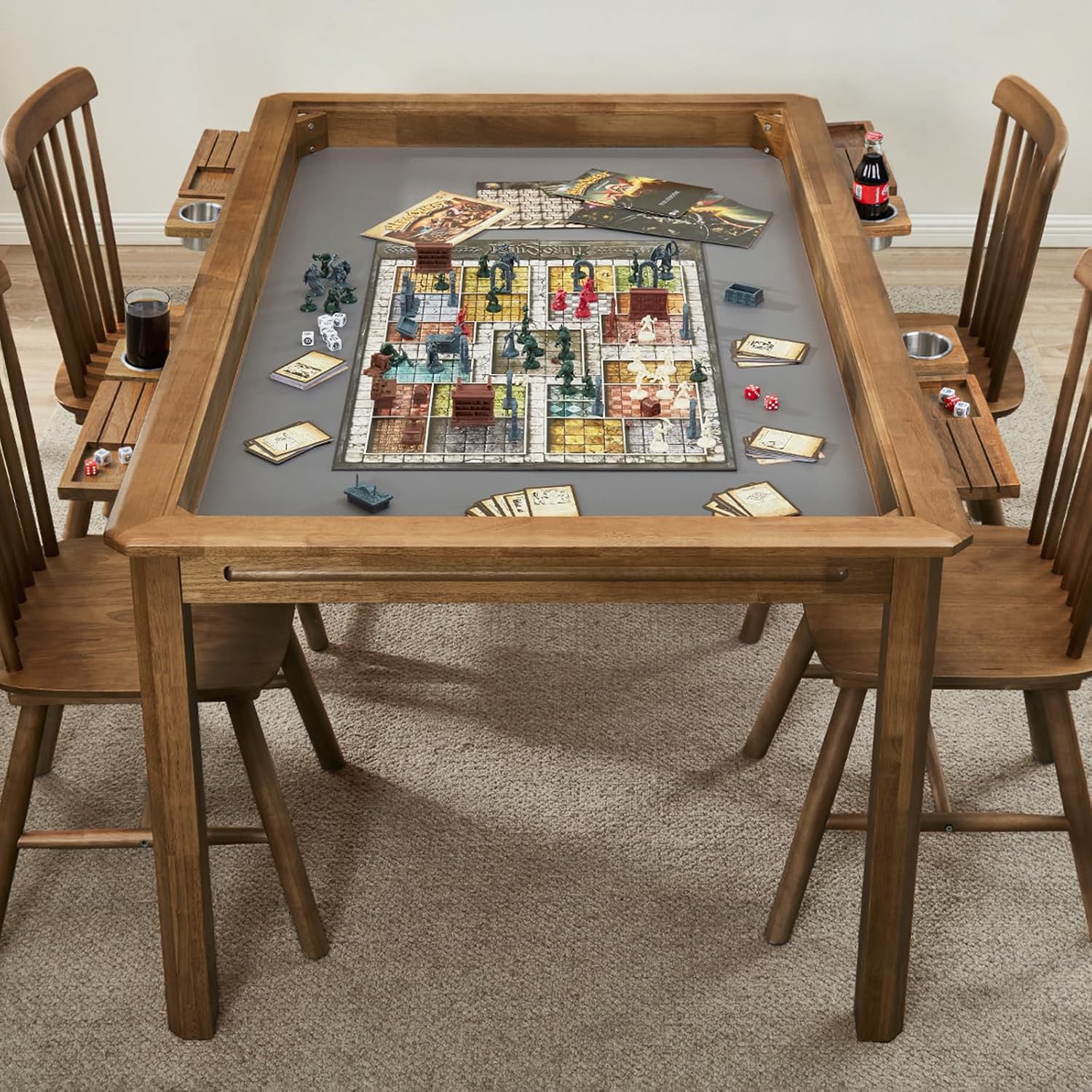 Board Game Vault - Board Game Table w/ Removable Top,