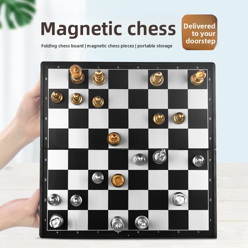 Magnetic Travel Chess - Magnetic Gold Silver Chess Set Folding