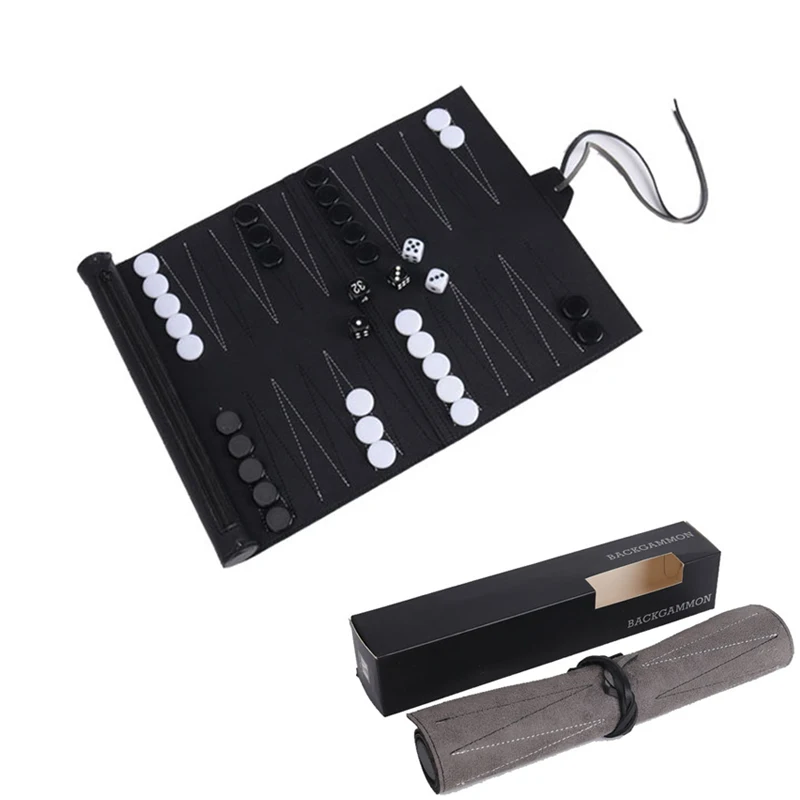 Magnetic Travel Chess - Roll Up Backgammon Sets Portable Travel