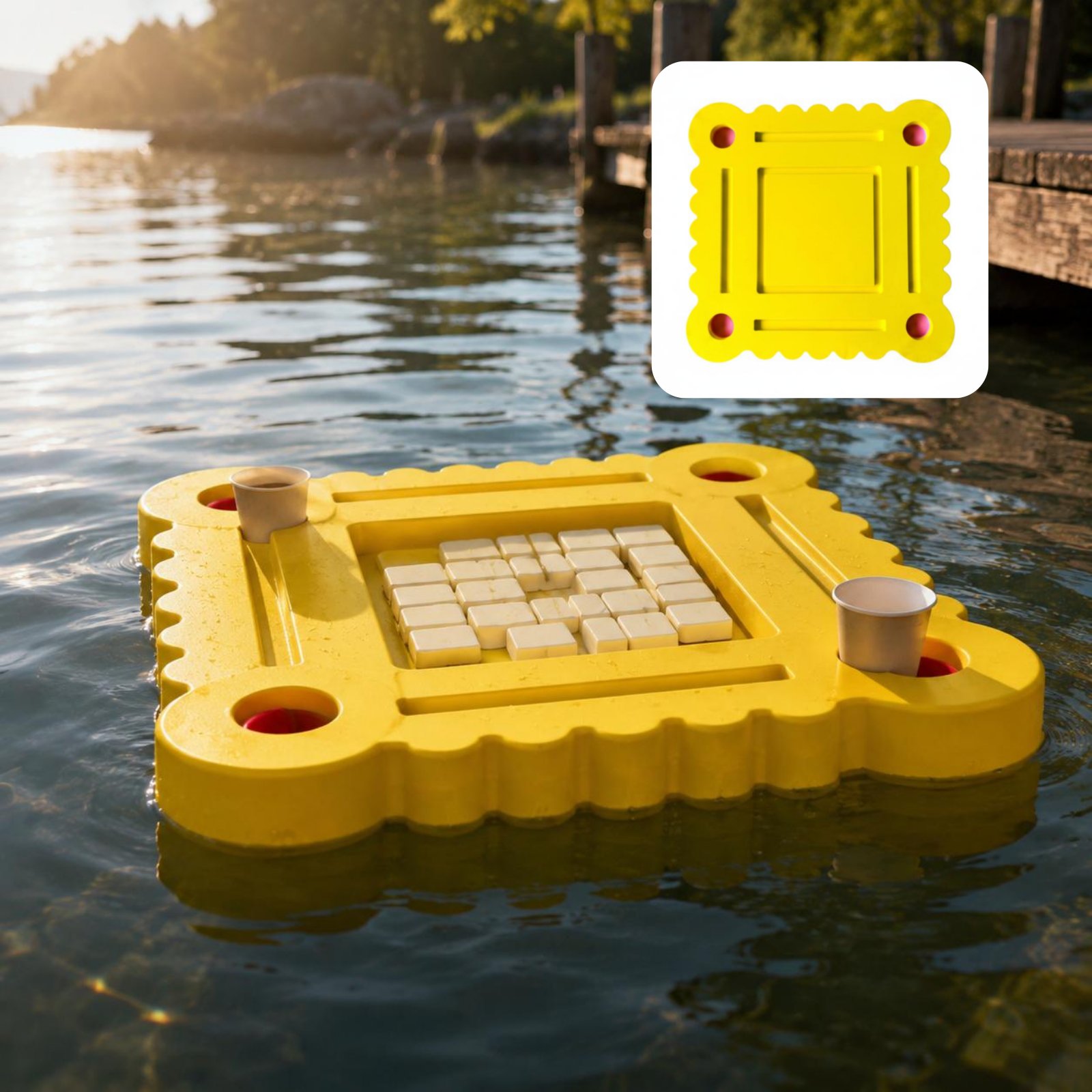 Board Game Mahjong - Floating Mahjong Table Waterproof Pool Mahjong