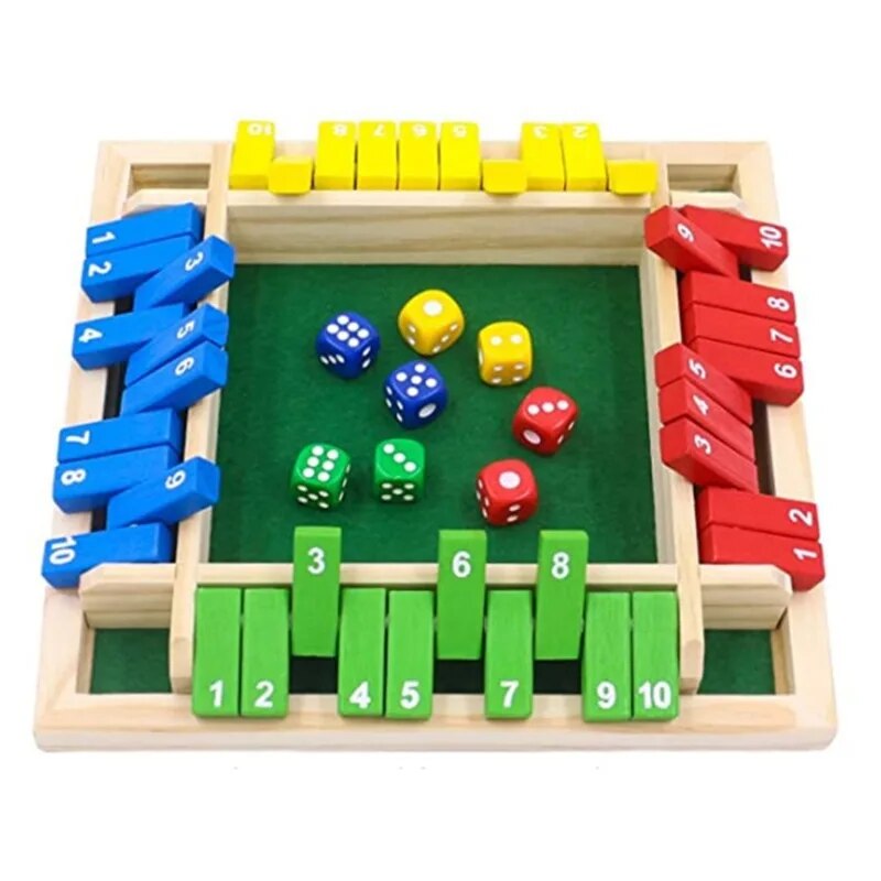 Board Game Organization - Wooden Dice Board Game Shut The