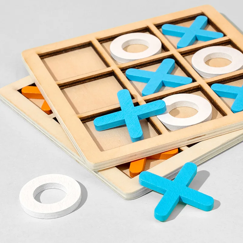5pcs Wooden Tic Tac Toe Game D - Board Game Template 评论和价格