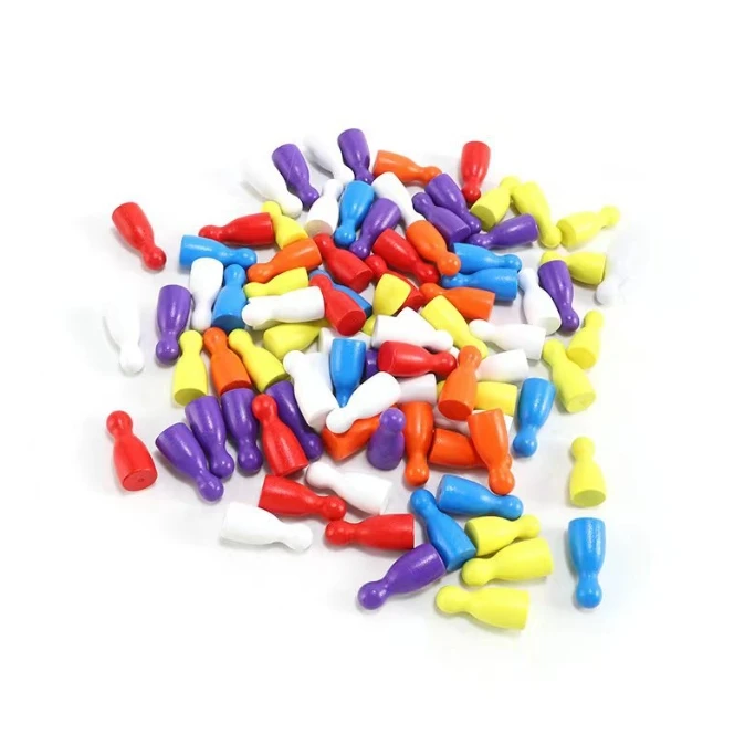 100 Pcs Colorful Wooden Chess  - Board Game Impostor 评论和价格