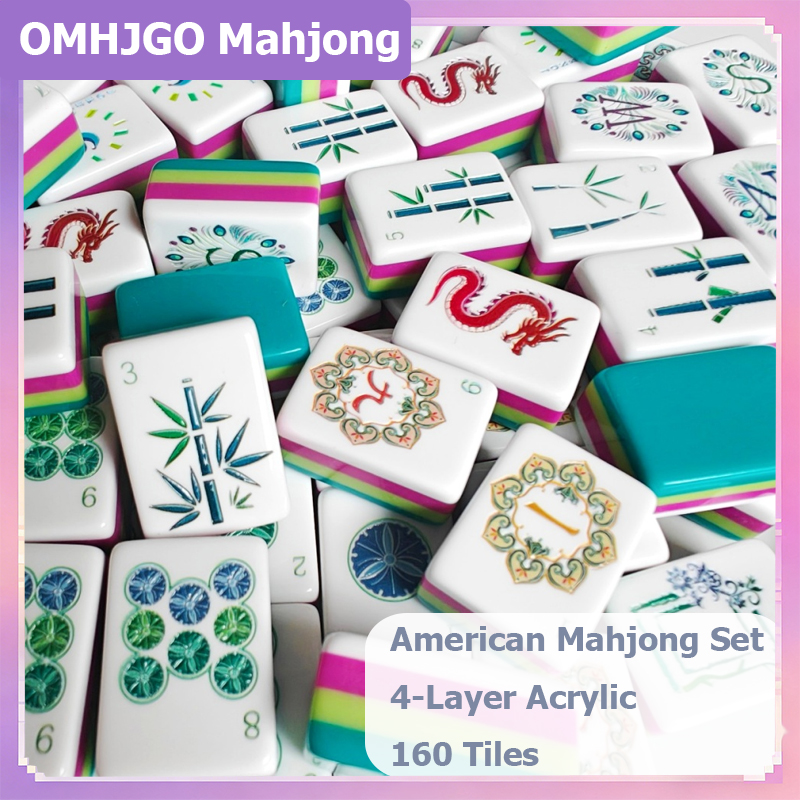 OMHJGO 4 Layer Acrylic Mahjong - Board Game Mahjong 评论和价格
