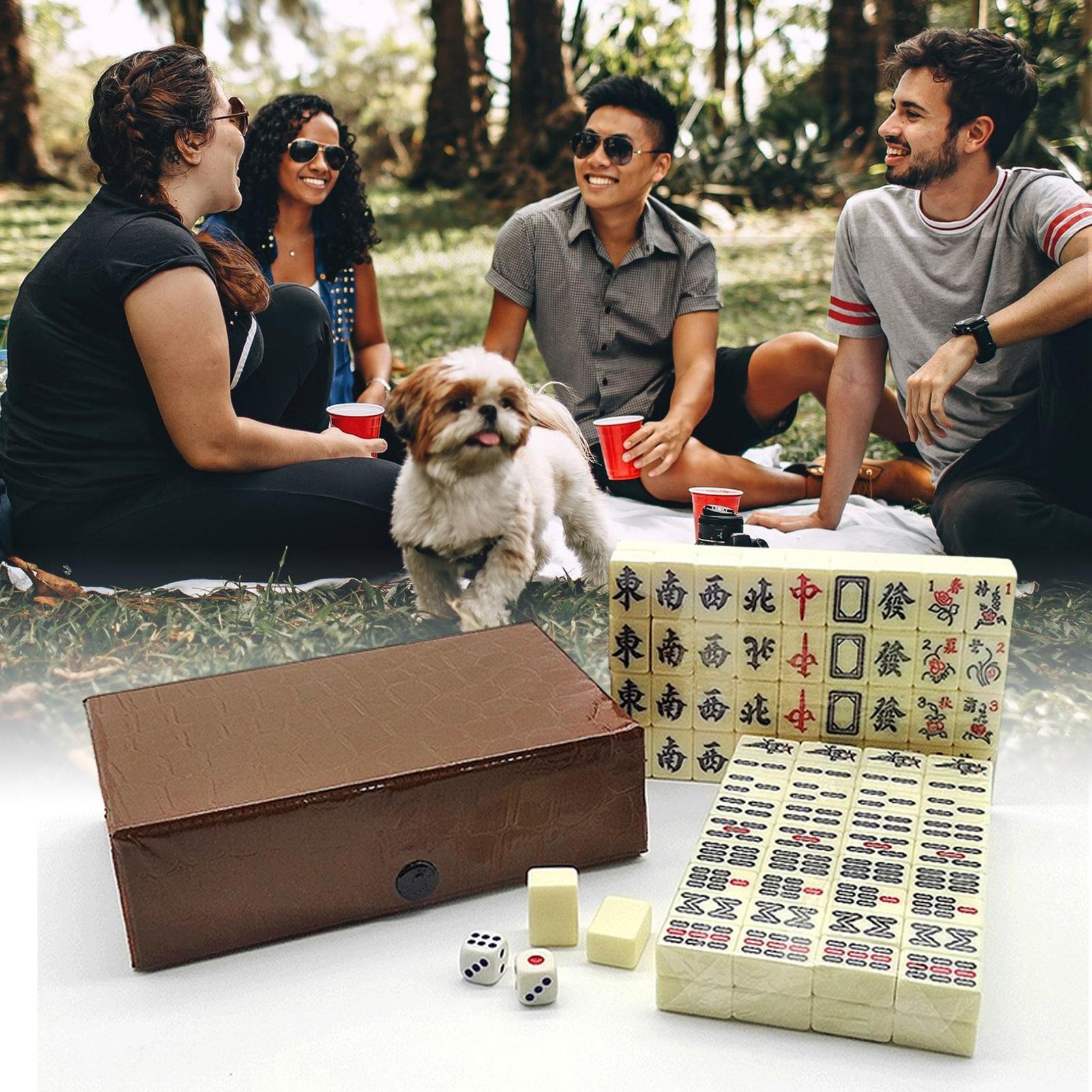 Chinese Mahjong Game Set 144 W - Board Game Mahjong 评论和价格
