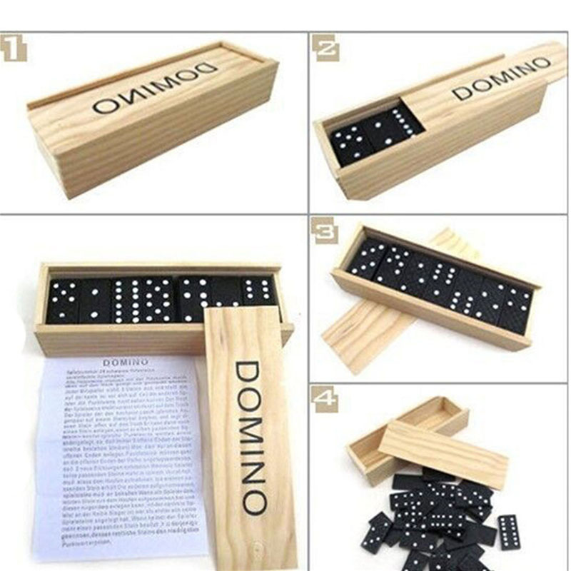 28pcs/Set Wooden Domino Board  - Board Game Monopoli 评论和价格