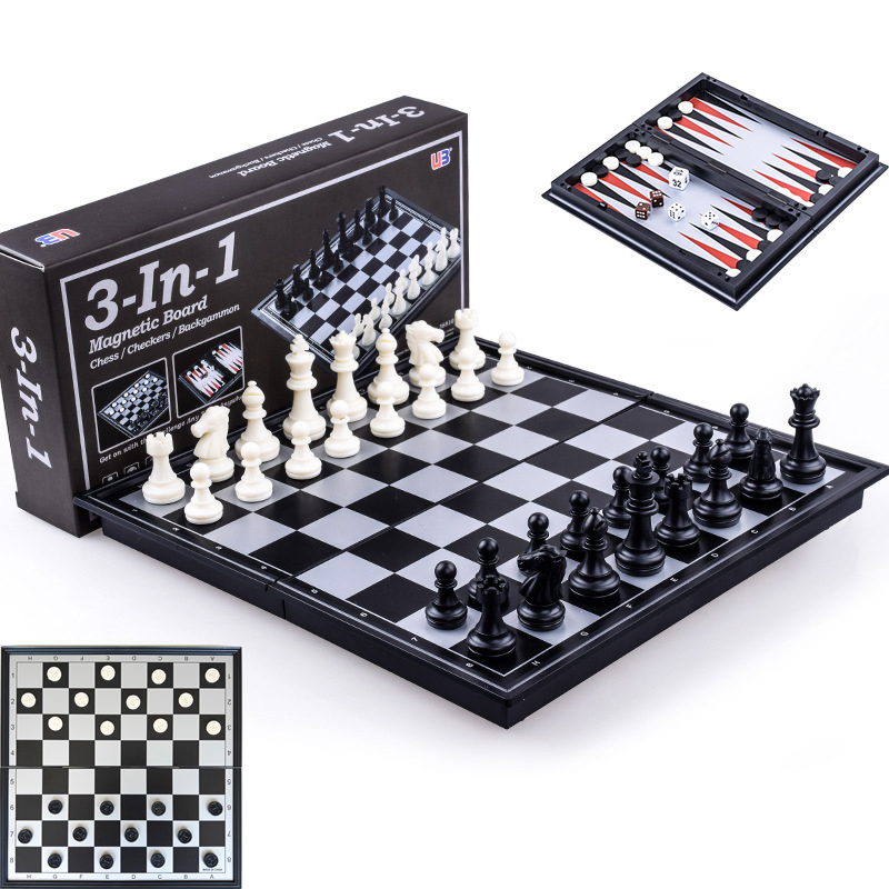 Foldable Magnetic Chess 25CM C - Magnetic Travel Chess 评论和价格