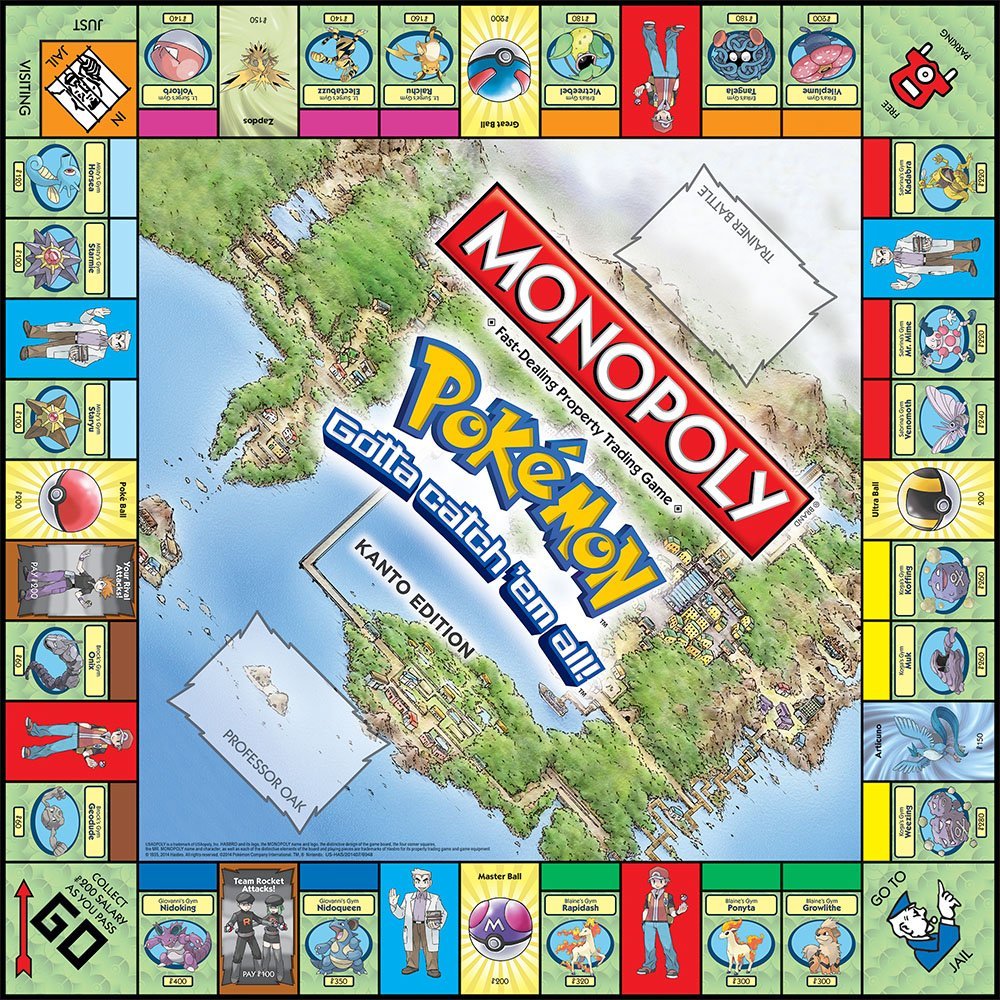 MONOPOLY Pokemon Board Game Ca - Board Game Monopoli 评论和价格