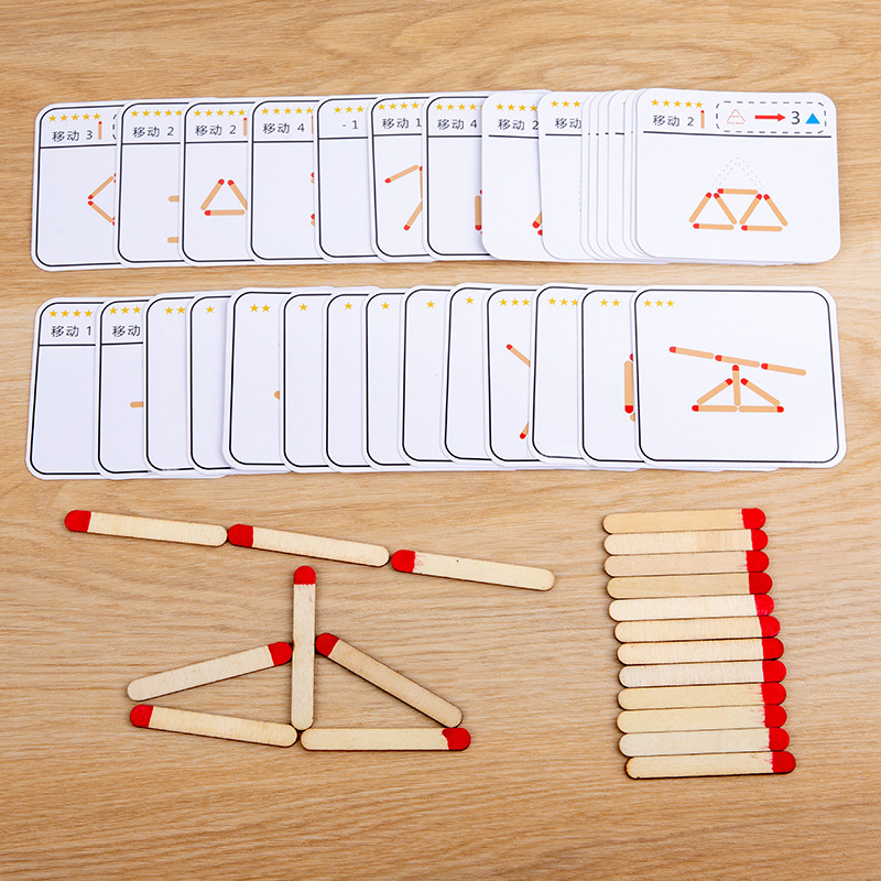 Montessori Matches Puzzles Gam - Board Game Education 评论和价格