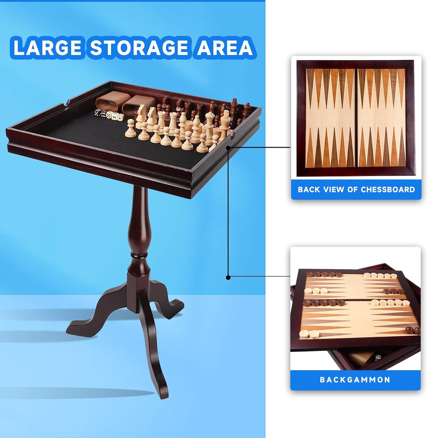 3-in-1 Chess Checkers Backgamm - Board Game Vault 评论和价格