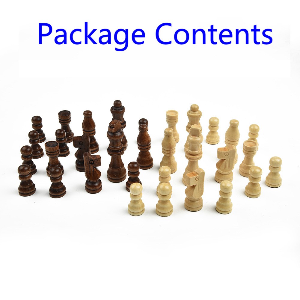 32pcs Wooden Chess Set with Ha - Chess Set Wooden 评论和价格