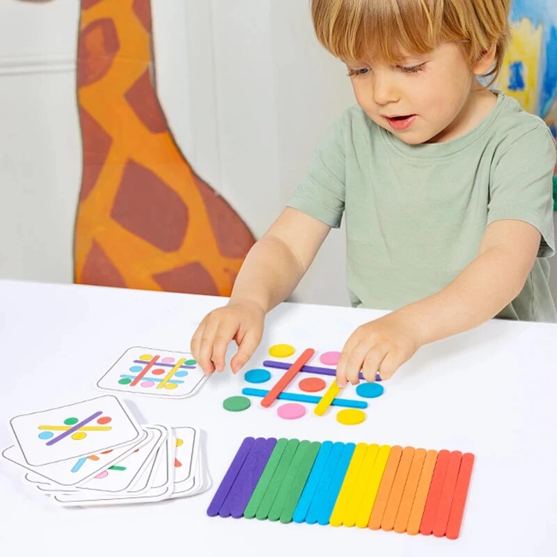 Kids Rainbow Stick Thinking Pu - Board Game Education 评论和价格