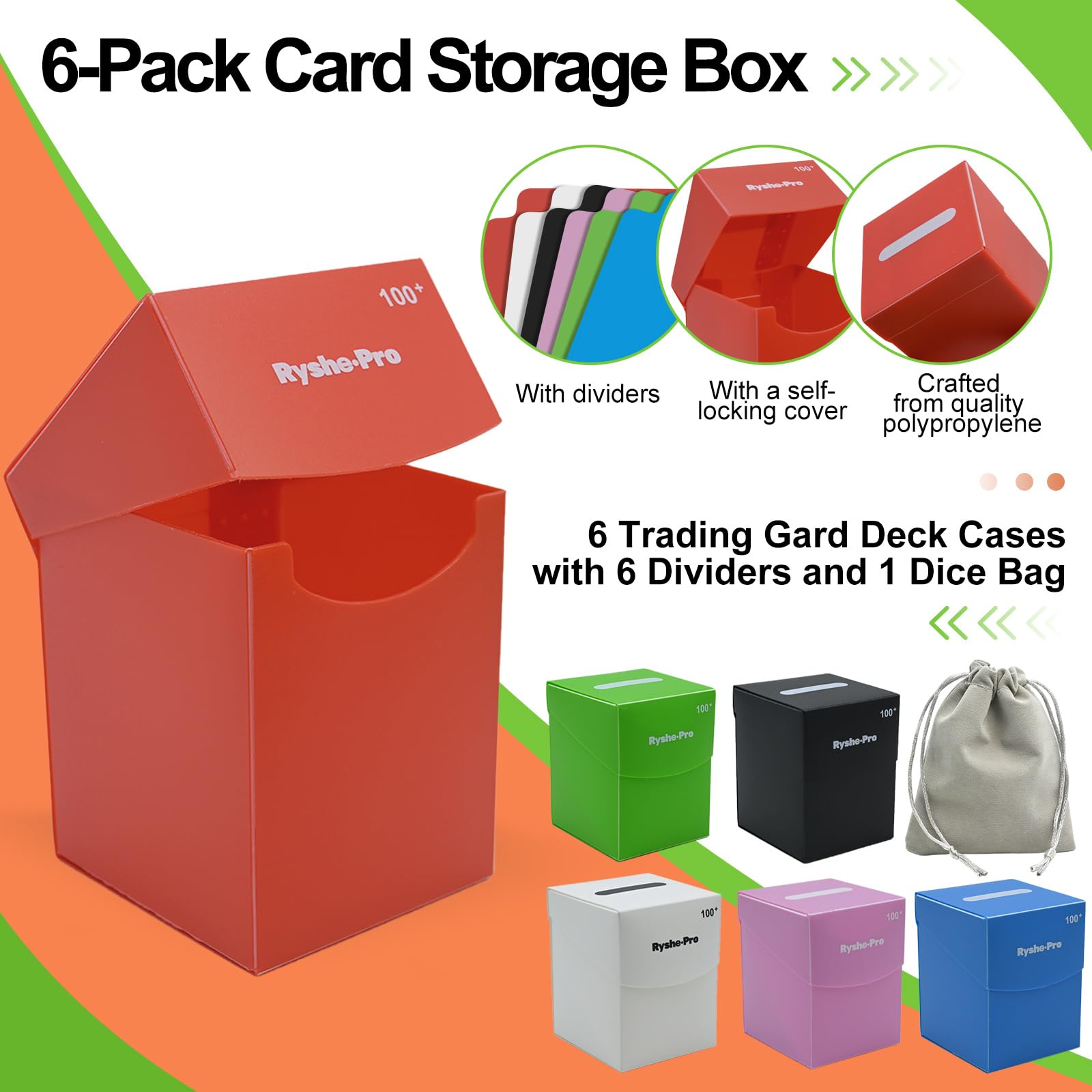 TCG Deck Box for 100+ Cards Co - Board Game Organization 评论和价格
