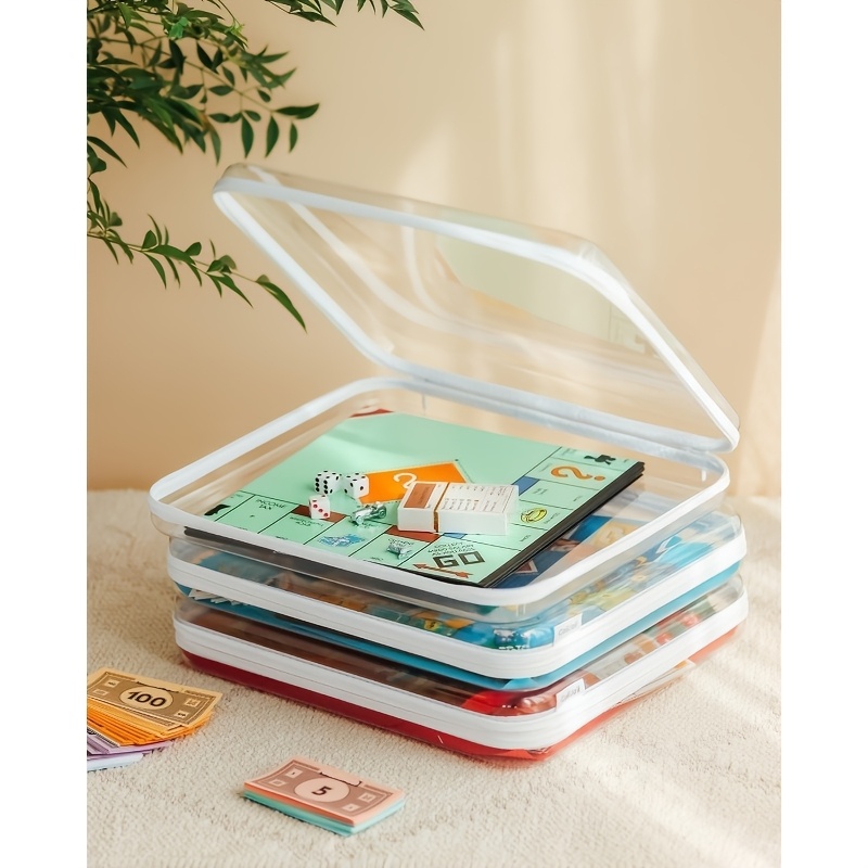 1pc Large Clear Hard Shell Sto - Board Game Organization 评论和价格