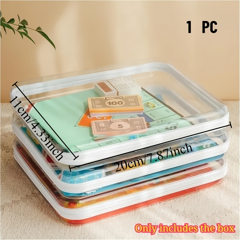 1pc Large Clear Hard Shell Sto - Board Game Organization 评论和价格