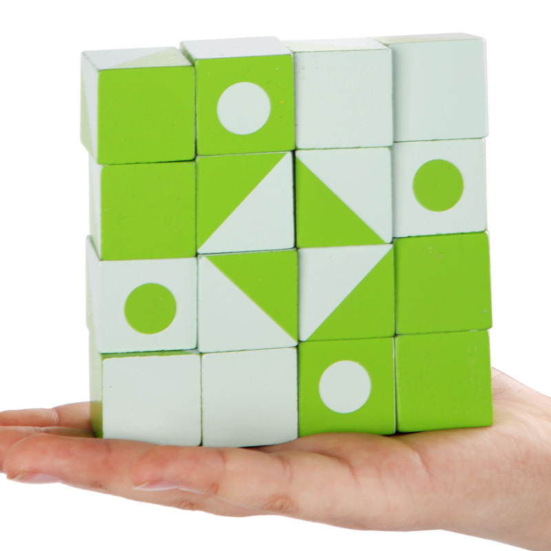 Wooden 3D Puzzles Game Geometr - Board Game Education 评论和价格