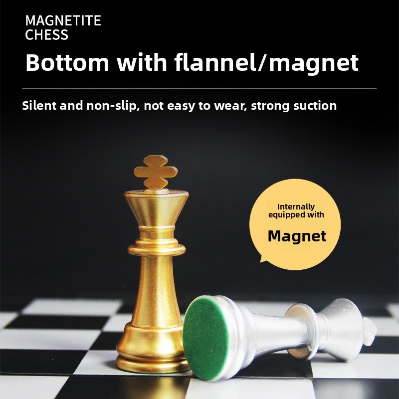 Magnetic Gold Silver Chess Set - Magnetic Travel Chess 评论和价格