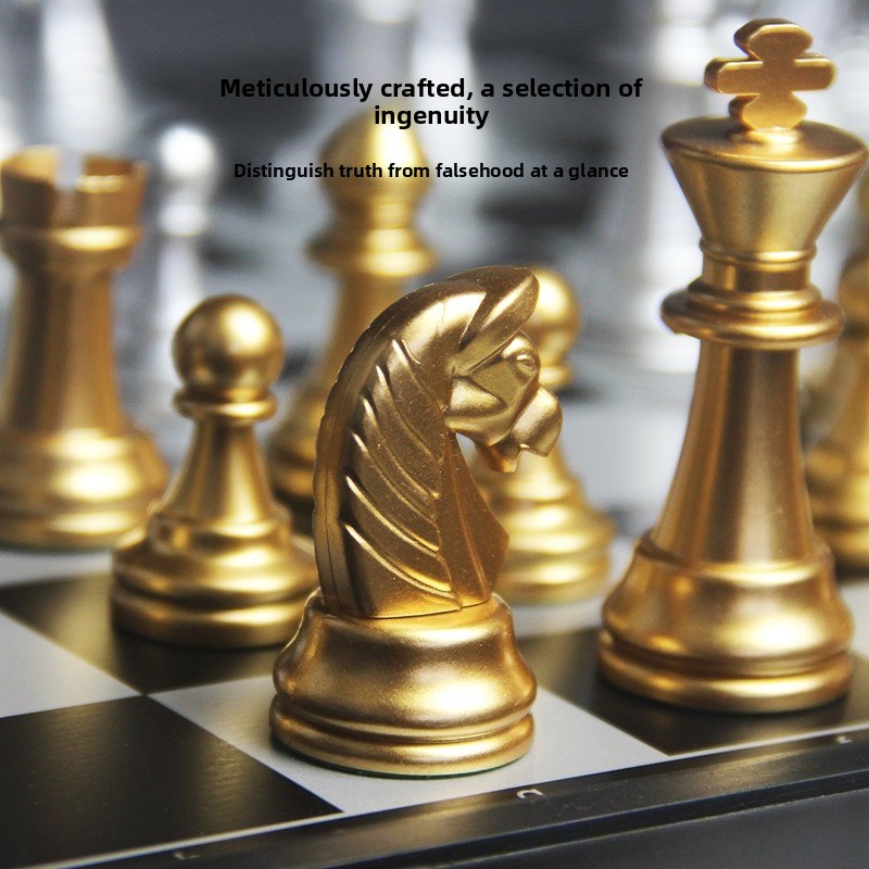 Magnetic Gold Silver Chess Set - Magnetic Travel Chess 评论和价格