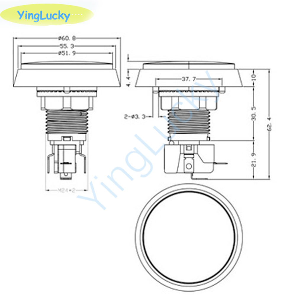 10pcs Arcade Button 60MM  LED  - Board Game Viral 评论和价格