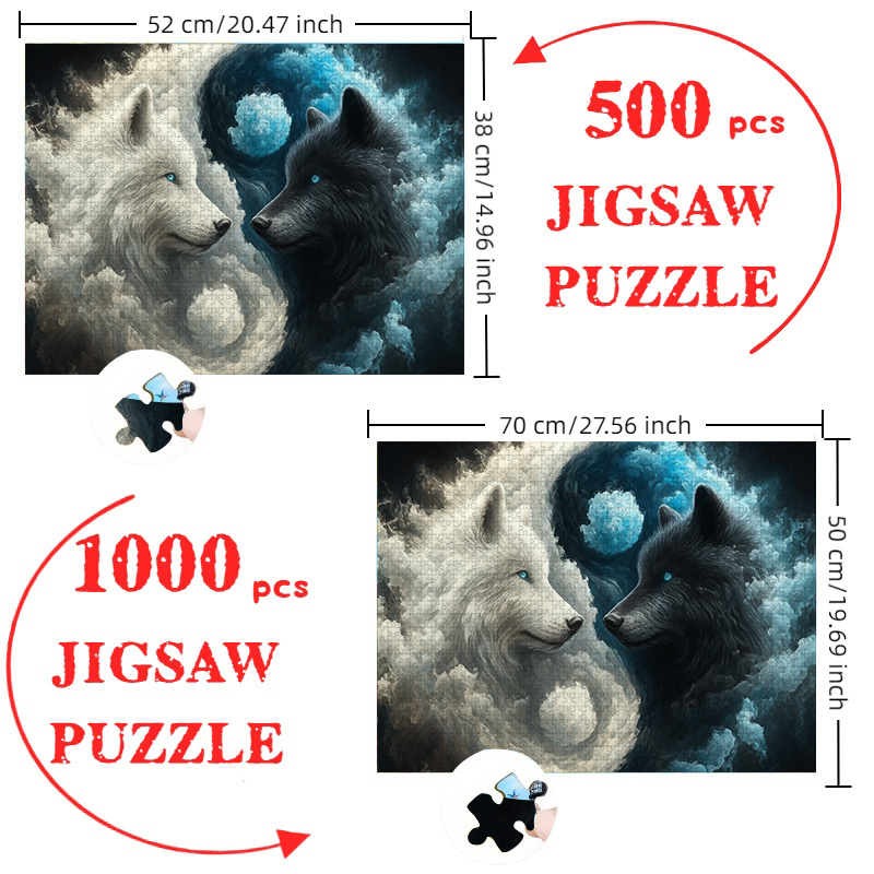 500/1000pcs Tai Chi Yin-Yang & - Jigsaw Puzzle Adult 评论和价格