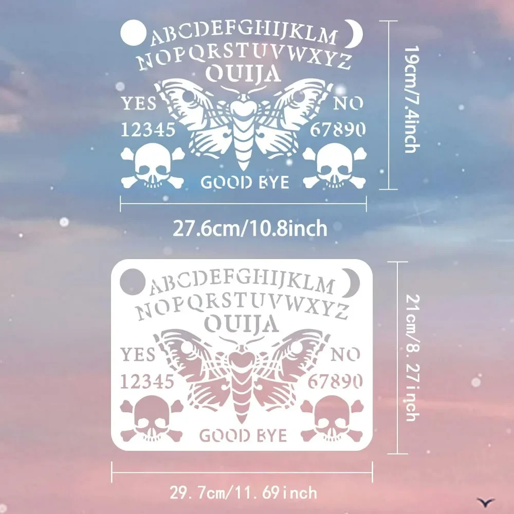 Ouija Board Stencil 8.3x11.7in - Board Game Template 评论和价格