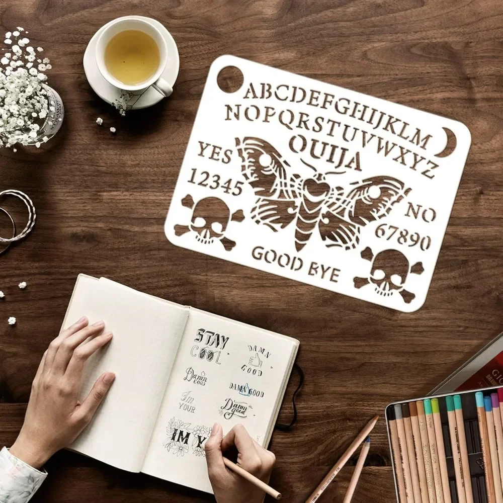 Ouija Board Stencil 8.3x11.7in - Board Game Template 评论和价格