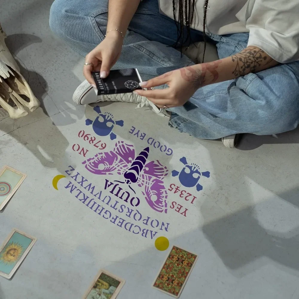 Ouija Board Stencil 8.3x11.7in - Board Game Template 评论和价格