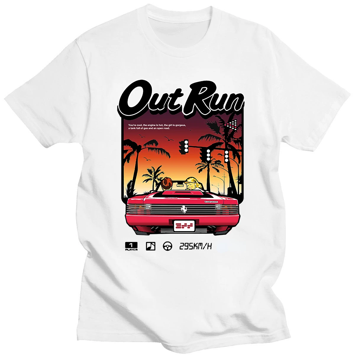 90s Vintage Out Run Top T Shir - Board Game Viral 评论和价格