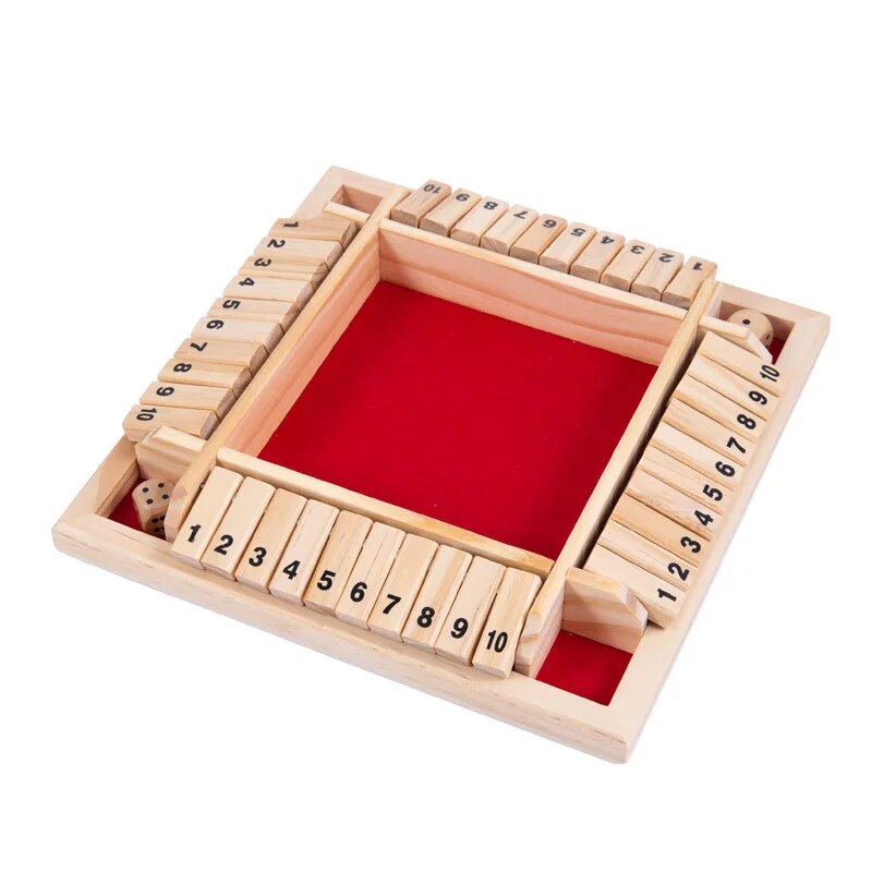Wooden Dice Board Game Shut Th - Board Game Organization 评论和价格