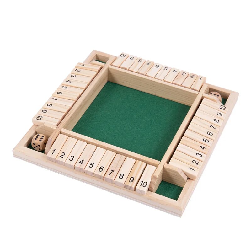 Wooden Dice Board Game Shut Th - Board Game Organization 评论和价格