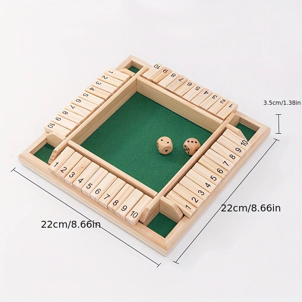 Wooden Dice Board Game Shut Th - Board Game Organization 评论和价格